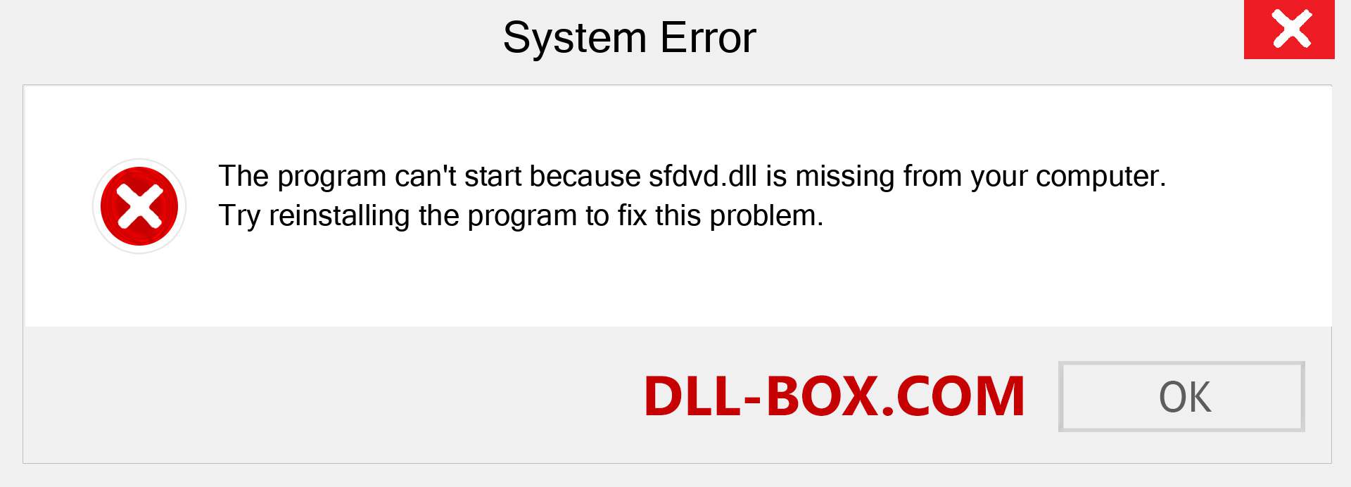  sfdvd.dll file is missing?. Download for Windows 7, 8, 10 - Fix  sfdvd dll Missing Error on Windows, photos, images