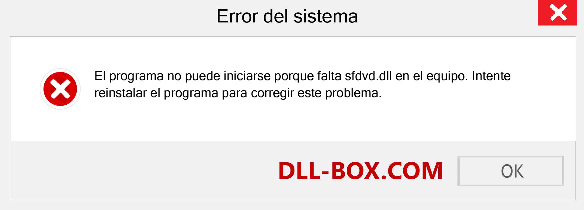 ¿Falta el archivo sfdvd.dll ?. Descargar para Windows 7, 8, 10 - Corregir sfdvd dll Missing Error en Windows, fotos, imágenes