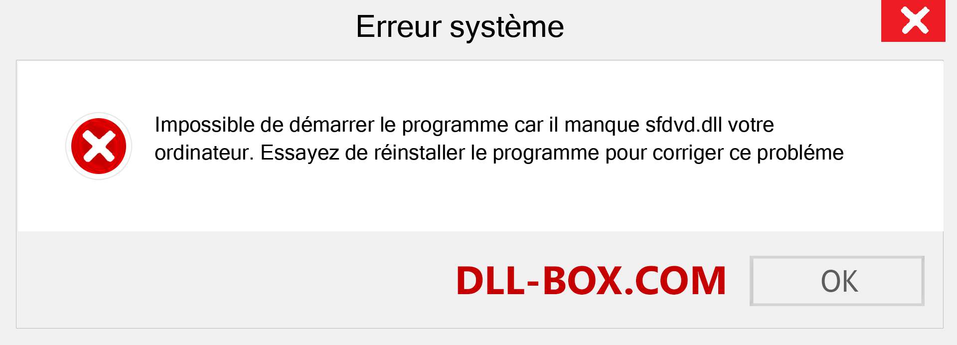 Le fichier sfdvd.dll est manquant ?. Télécharger pour Windows 7, 8, 10 - Correction de l'erreur manquante sfdvd dll sur Windows, photos, images